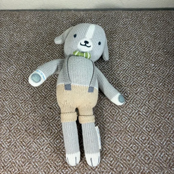 Cuddle and Kind Noah the Dog Plush Animal Toy Hand Knit Peru 13" Baby Keepsake - Picture 6 of 8